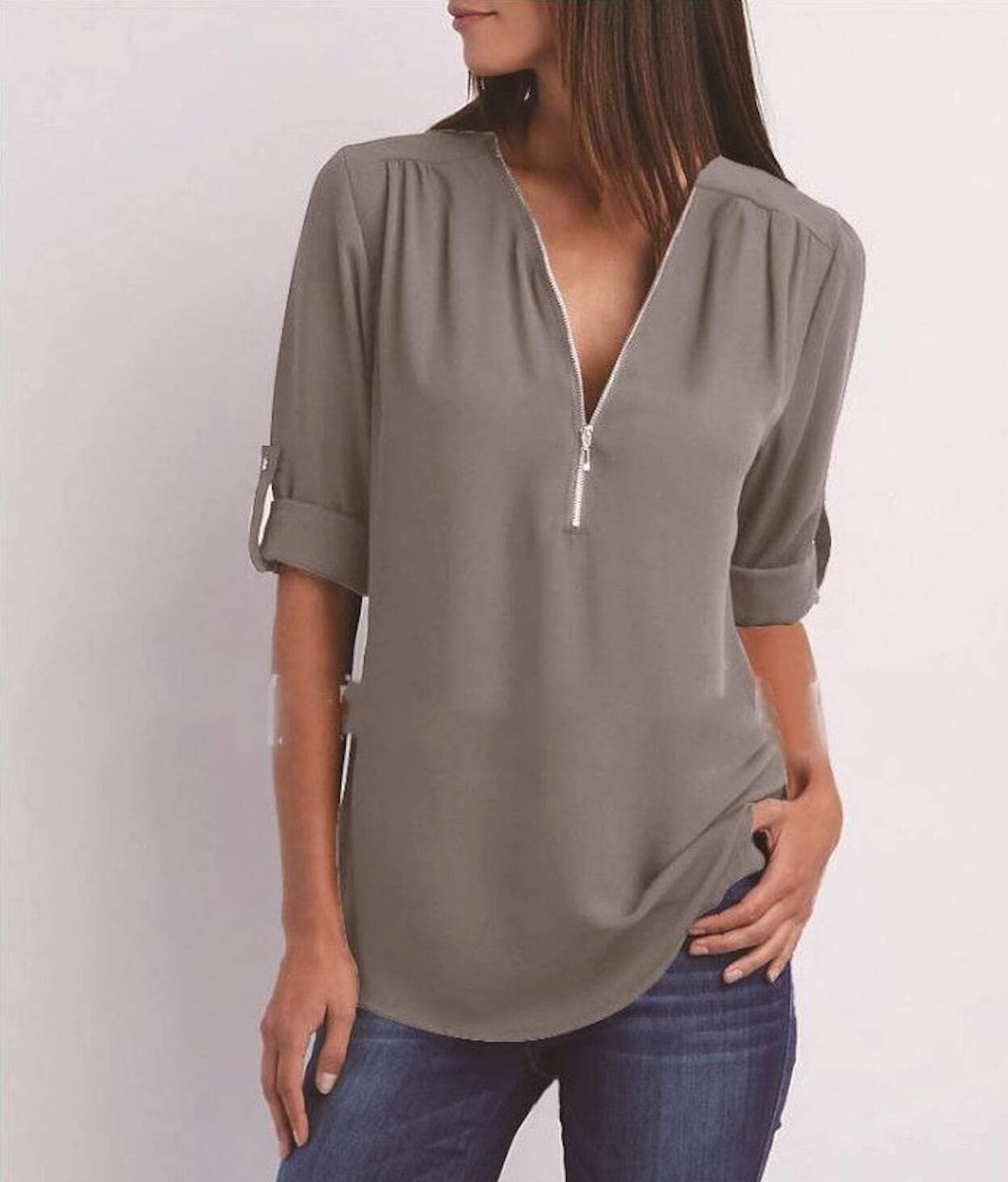 Womens V Neck Blouse - Craze Trends