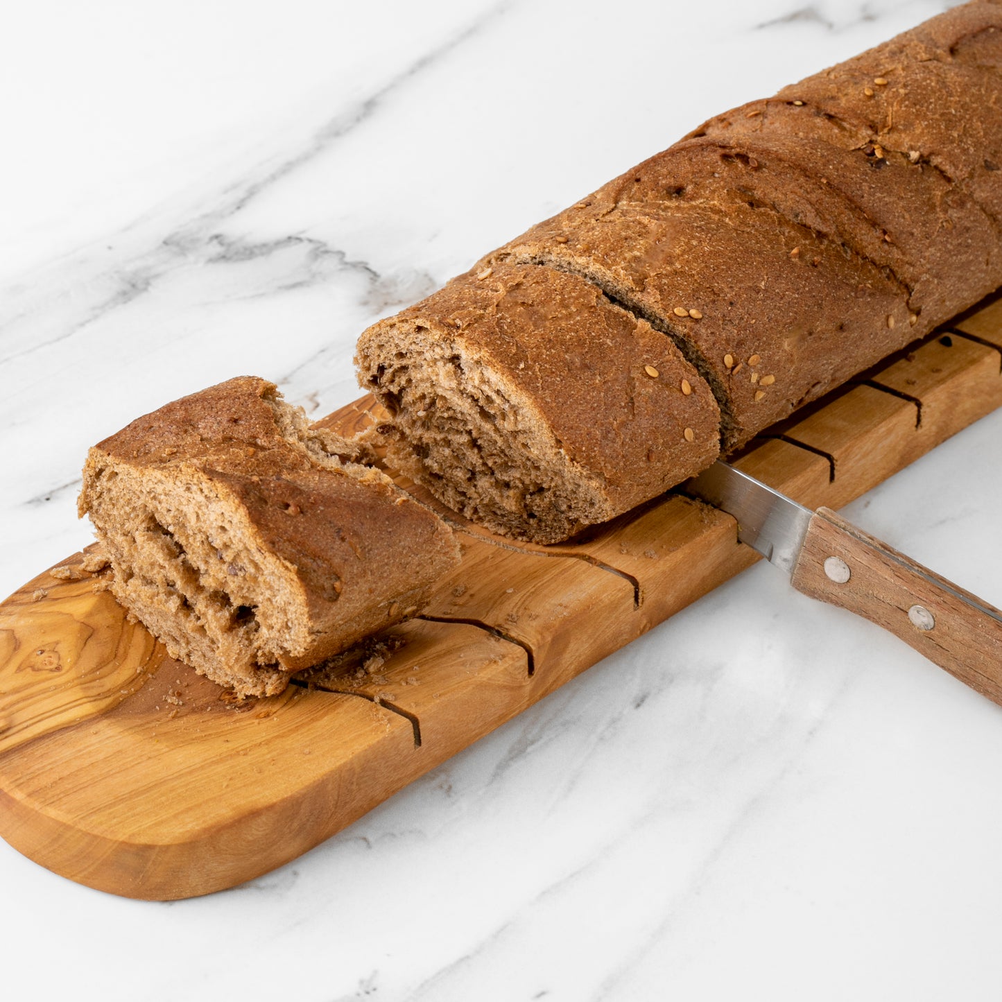 Handmade Olive Wood Bread Board | Rustic Slicing and Serving Platter - Craze Trends