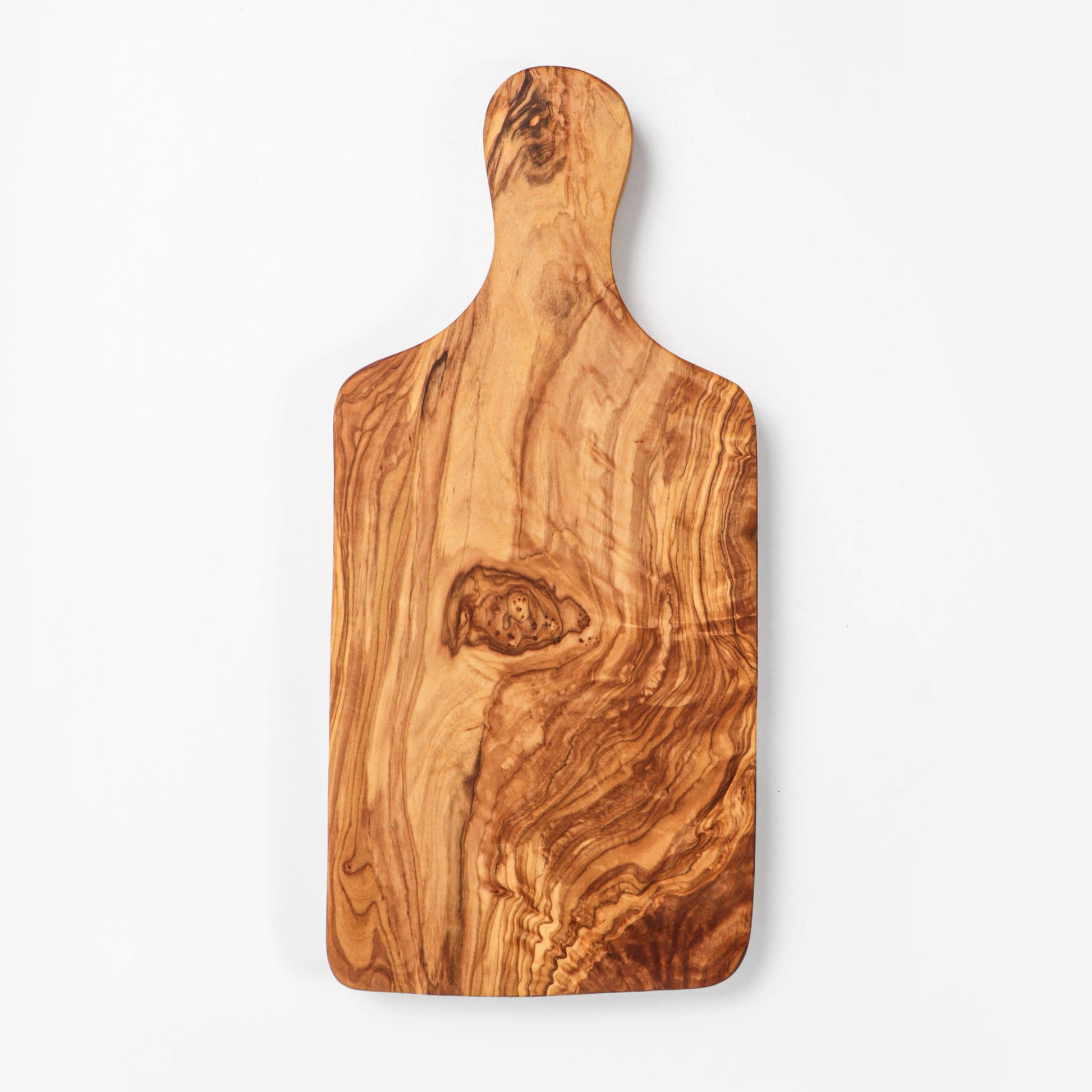 Olive Wood Rectangular Cutting Board with Handle, Handmade - Craze Trends