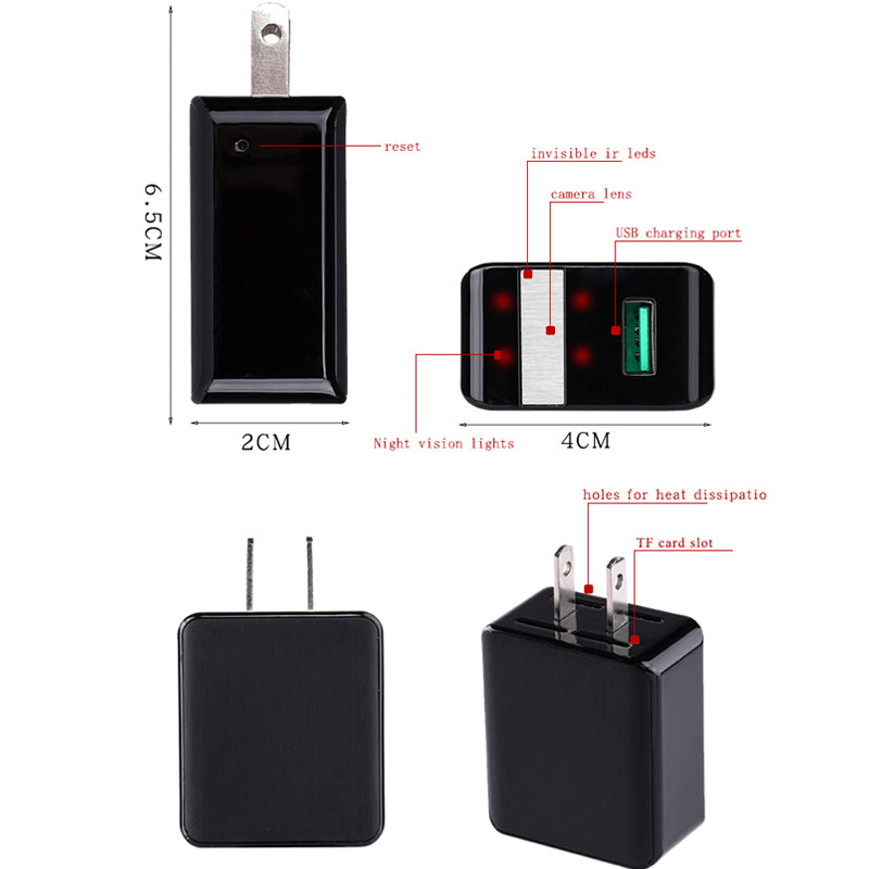 WIFI Camera HD 1080P Wall Charger Hidden Camera