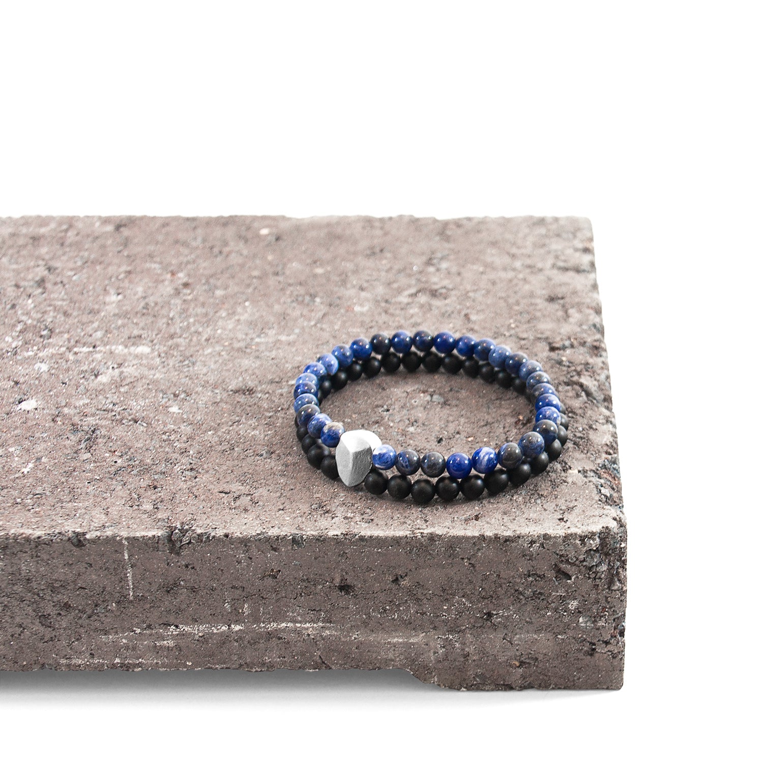 Blue Sodalite Iguazu Silver and Stone Bracelet - Craze Trends