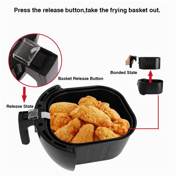 120V 1800W 5.3 L Air Fryer Computer Model