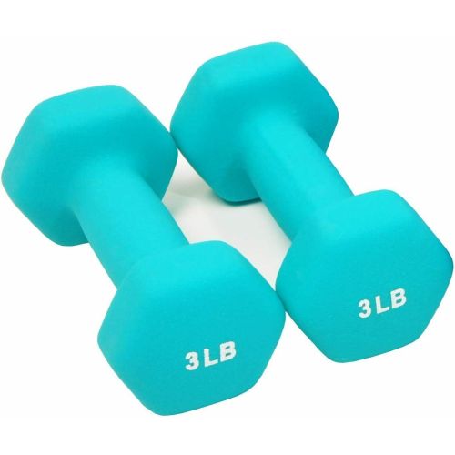 BalanceFrom Colored Neoprene Coated Dumbbell Set with Stand