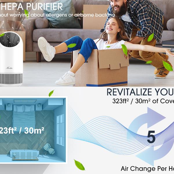 True HEPA Air Purifierfor Home 360° Deep Purification - Craze Trends