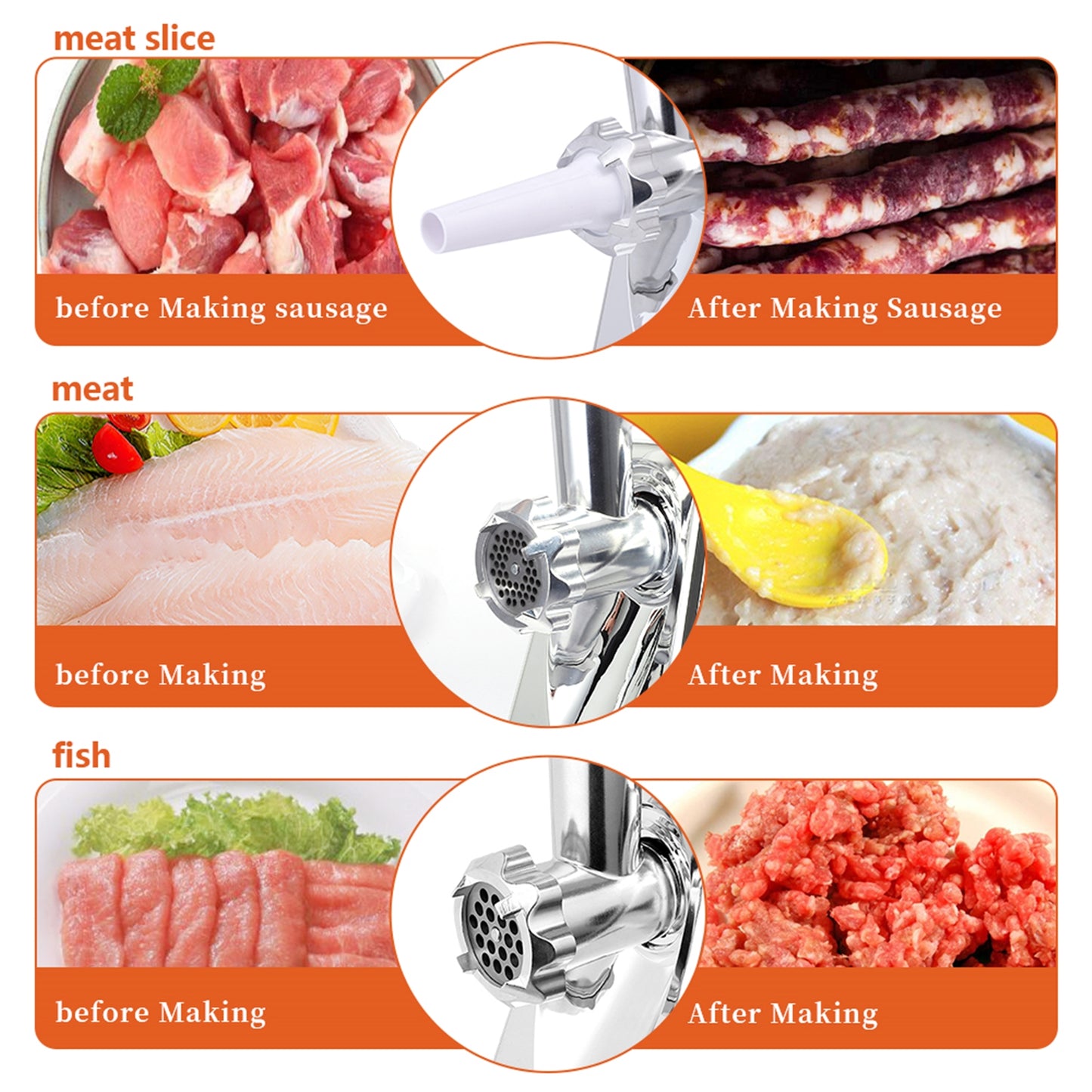 Electric Meat Grinders Sausage Stuffer for Kitchen Appliance - Craze Trends