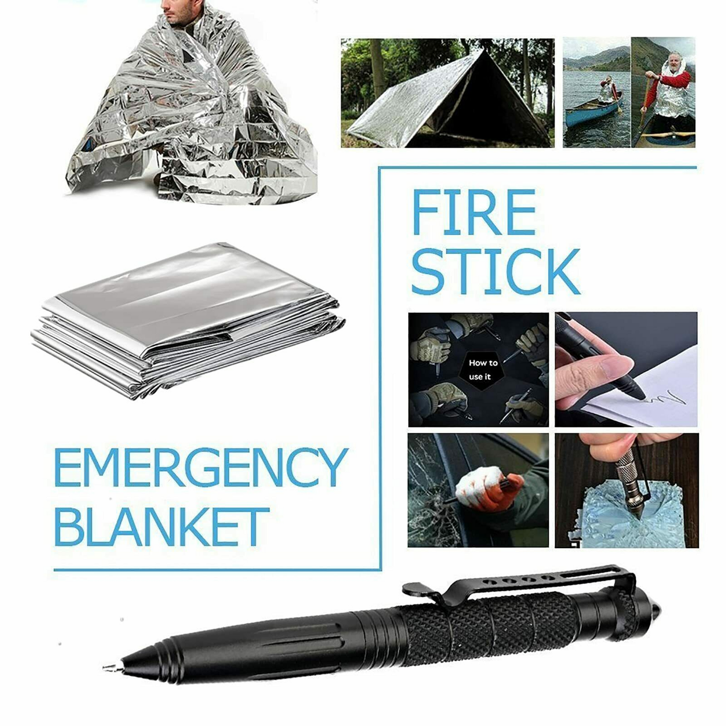 14 in 1 Outdoor Emergency Survival Gear Kit Camping Tactical Tools - Craze Trends