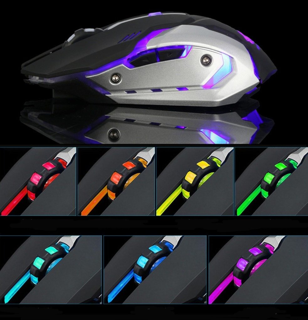 Ninja Dragon Stealth 7 Wireless Silent LED Gaming Mouse - Craze Trends