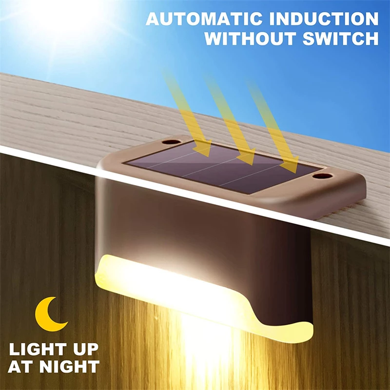 Solar Deck Lights LED Waterproof Outdoor Solar Powered LED Step Light - Craze Trends