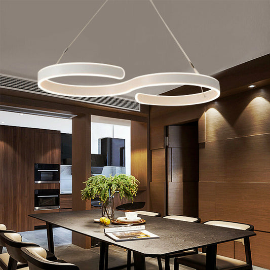 Contemporary Acrylic LED Swirl Shaped Light Fixture - Craze Trends