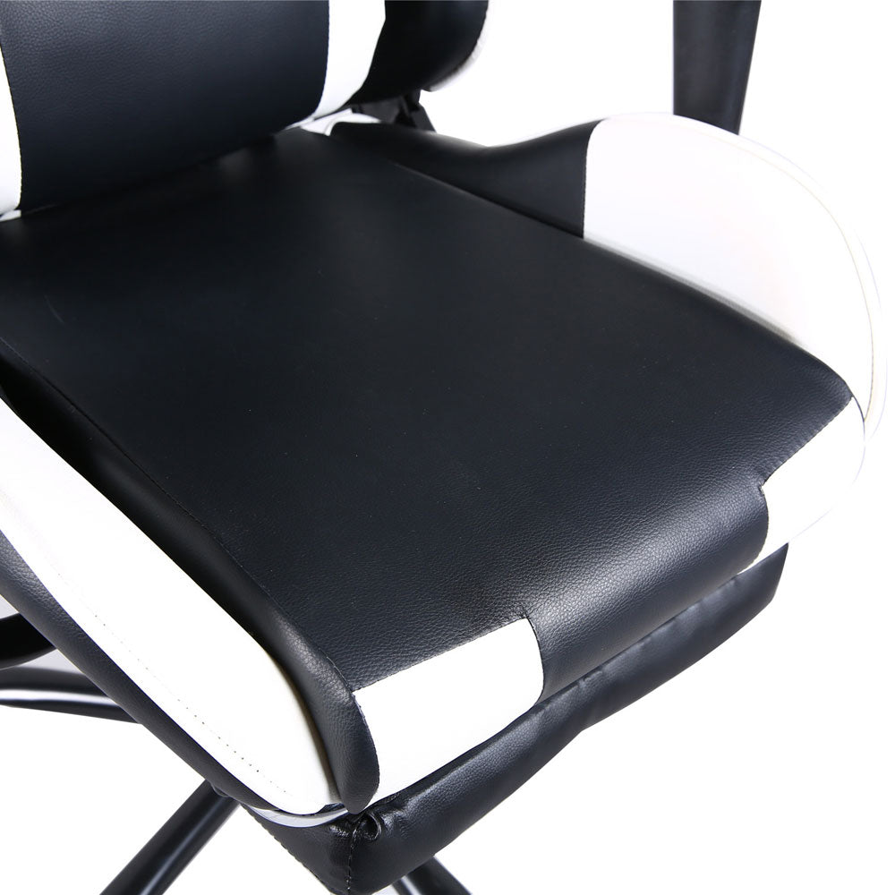 Swivel Chair Racing Gaming Chair Office Chair with Footrest Tier - Craze Trends