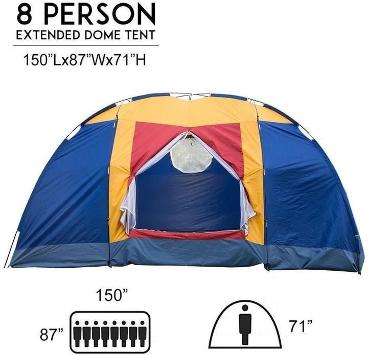 Easy Set Up Outdoor 8 Person Camping Tent - Craze Trends