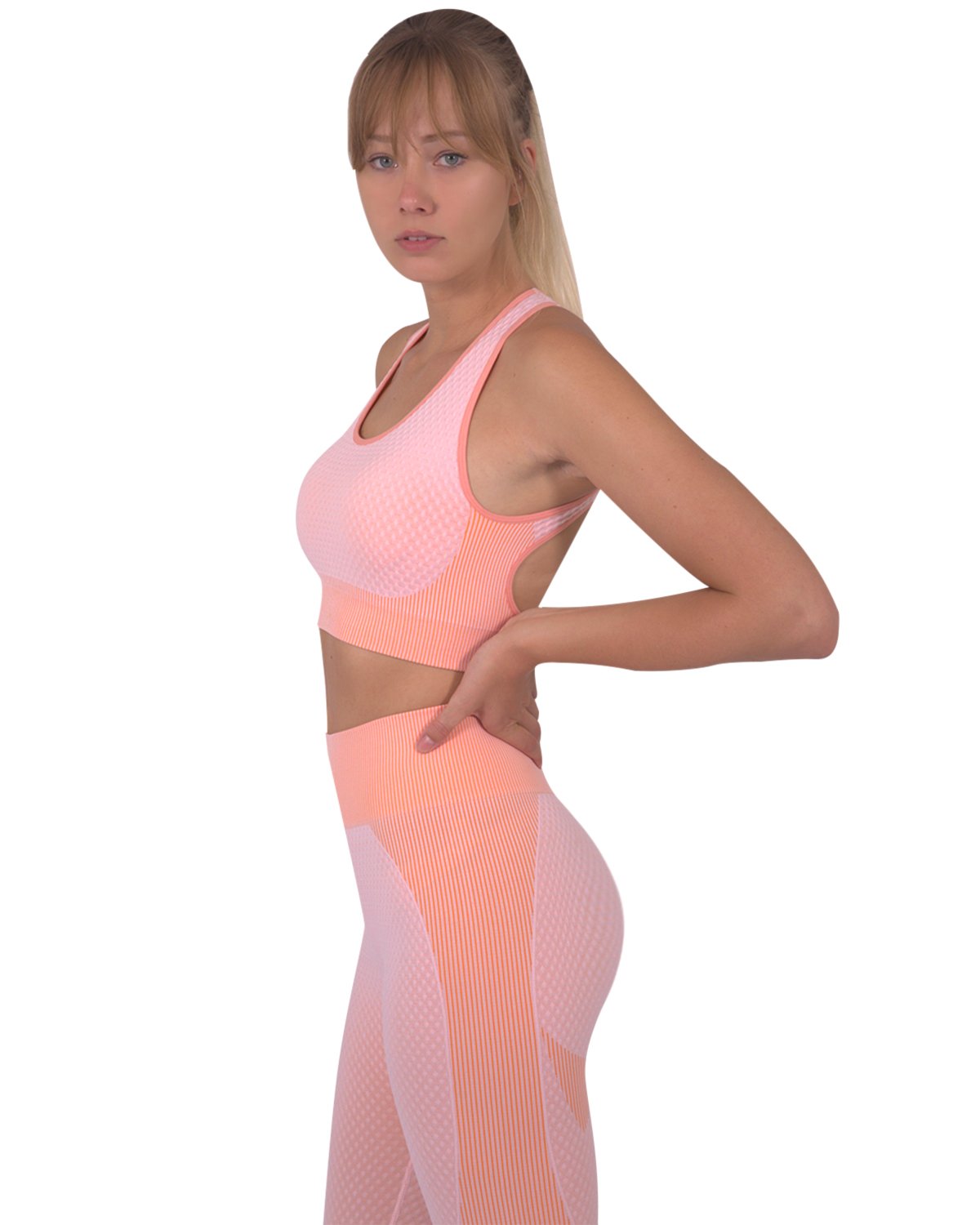 Trois Seamless Sports Bra - Pink - Craze Trends