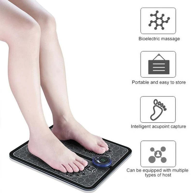 Electric EMS Foot Massager Pad Foot Muscle Stimulator Leg Massage