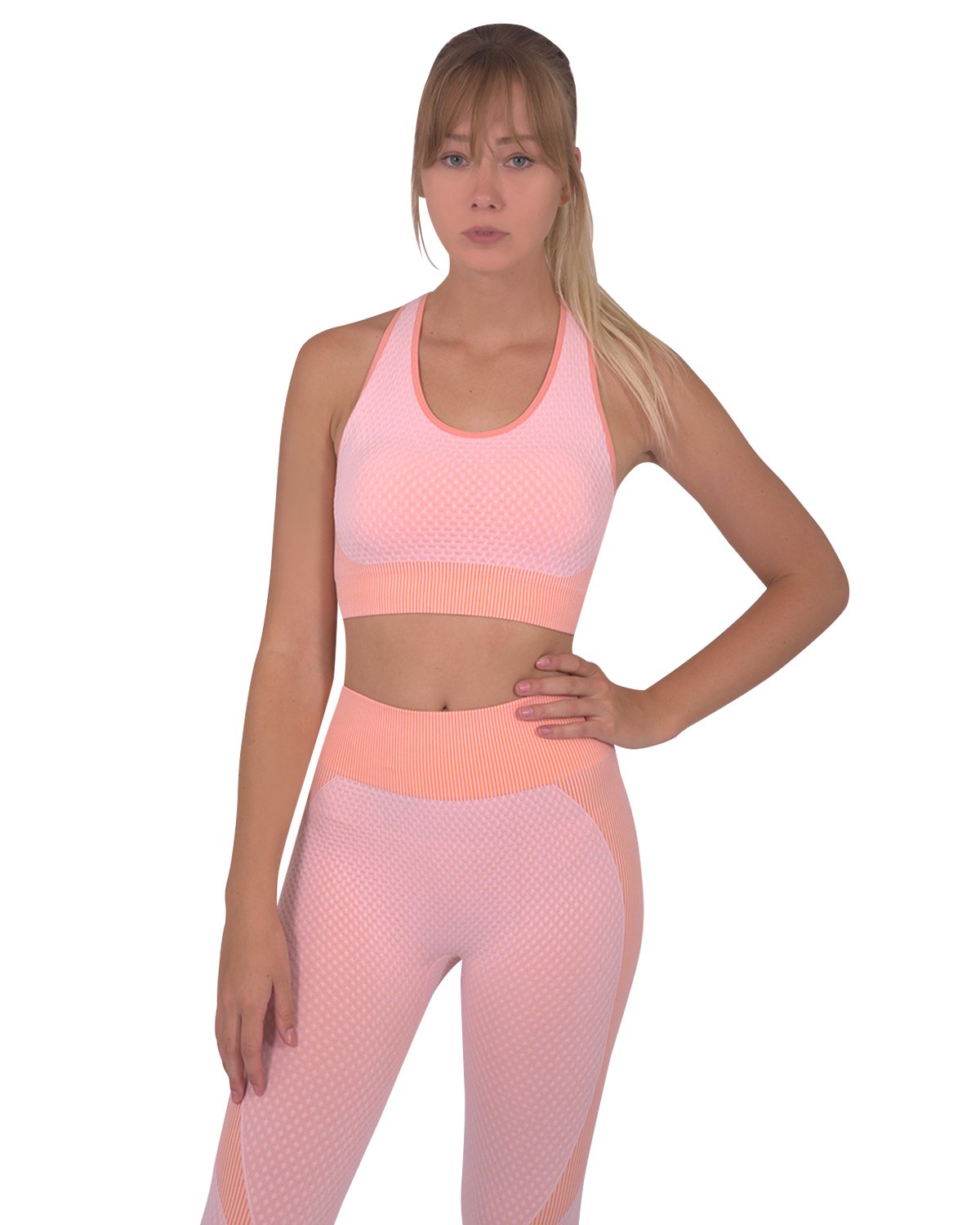 Trois Seamless Sports Bra - Pink - Craze Trends