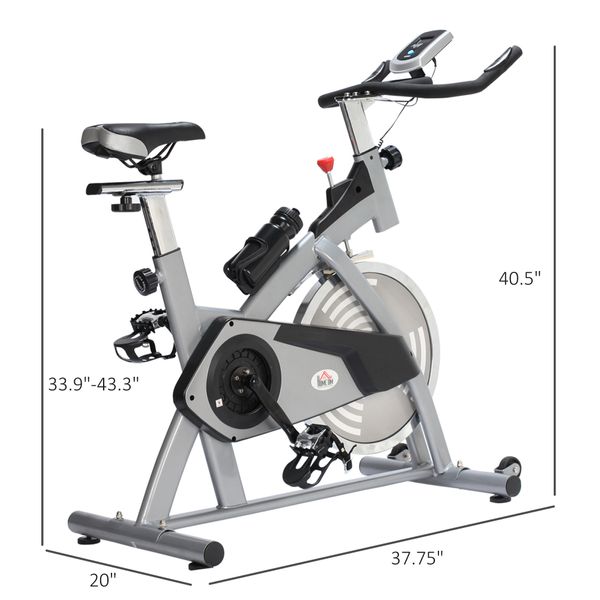 Soozier Adjustable Upright Exercise Bike Cycling Trainer Home Gym - Craze Trends