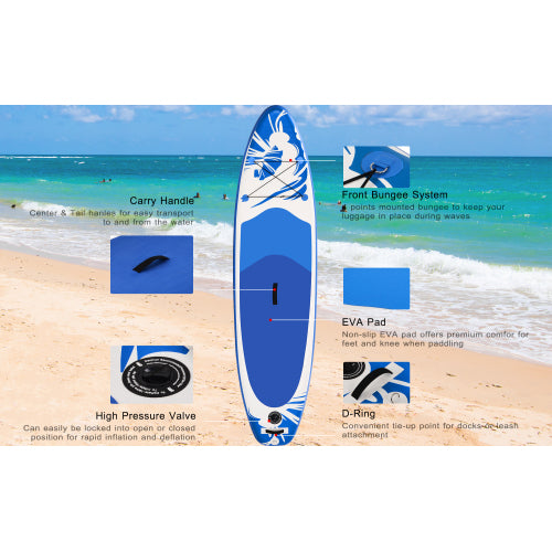 Inflatable Stand Up Paddle Board Non-Slip Deck Standing Boat Surfboard