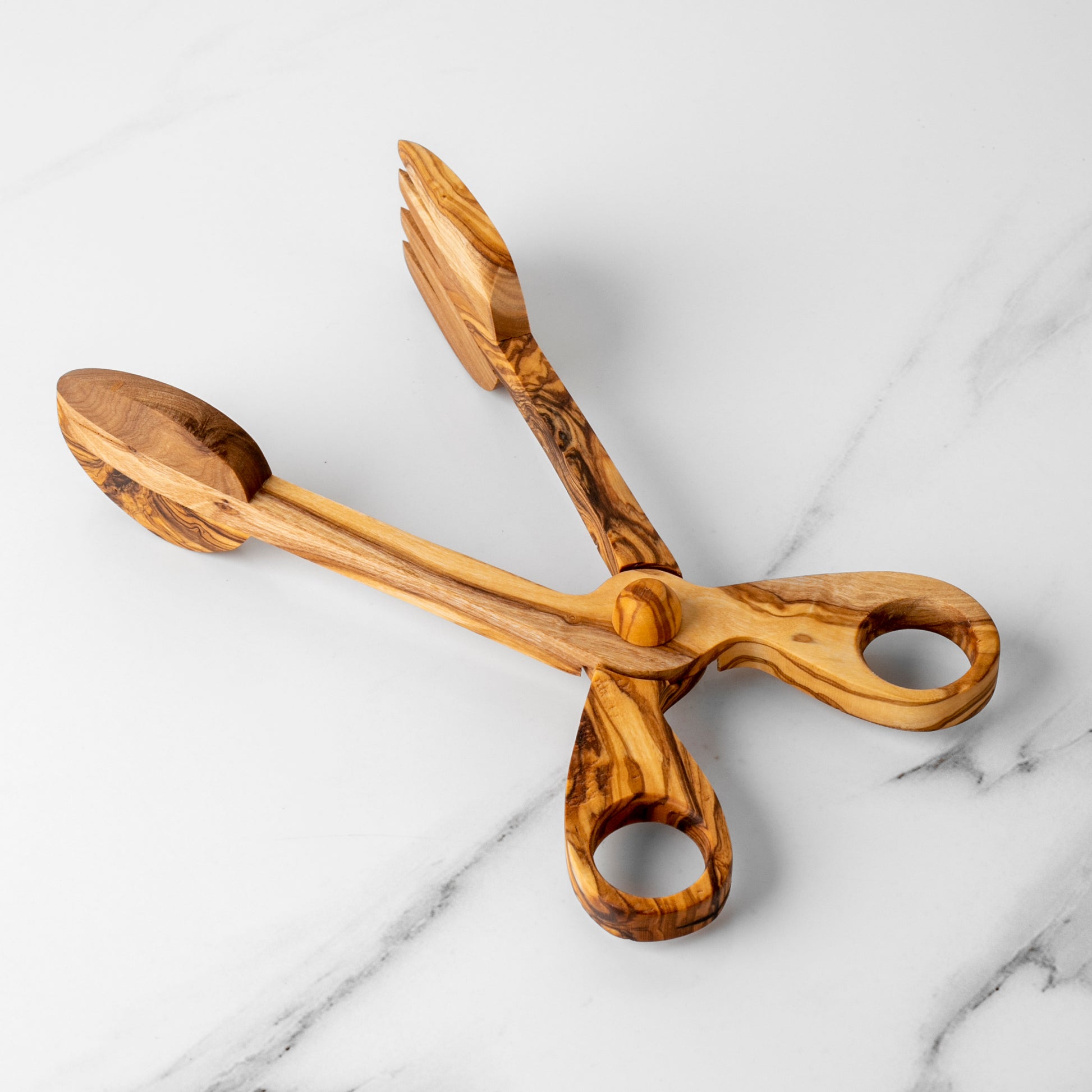 Handmade Olive Wood Salad Tongs | Eco-Friendly Serving Utensils - Craze Trends