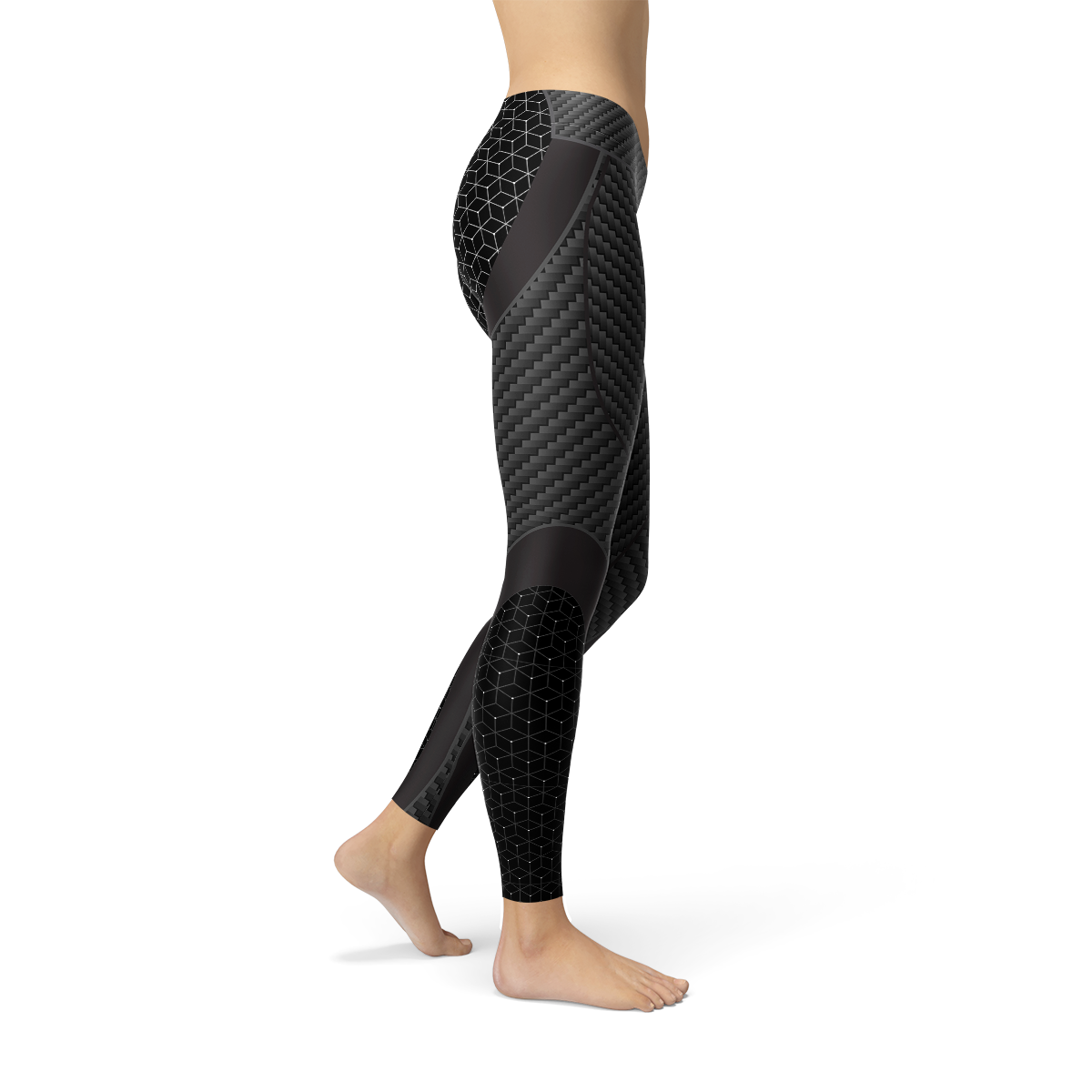 Womens Carbon Fiber Sports Leggings - Craze Trends