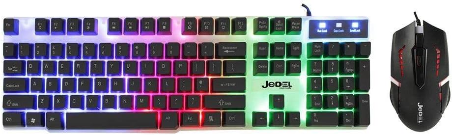 Jedel GK100 White Gaming Keyboard and Mouse Bundle - Craze Trends