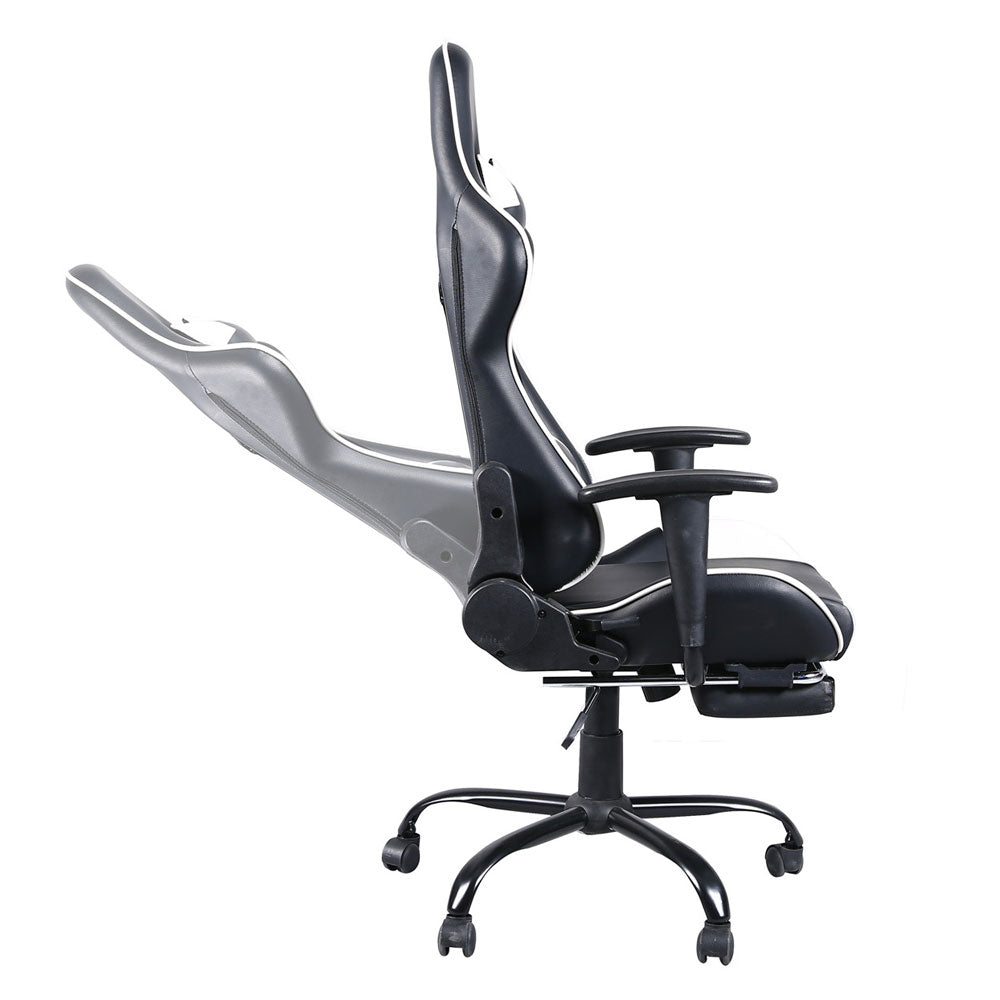 Swivel Chair Racing Gaming Chair Office Chair with Footrest Tier - Craze Trends