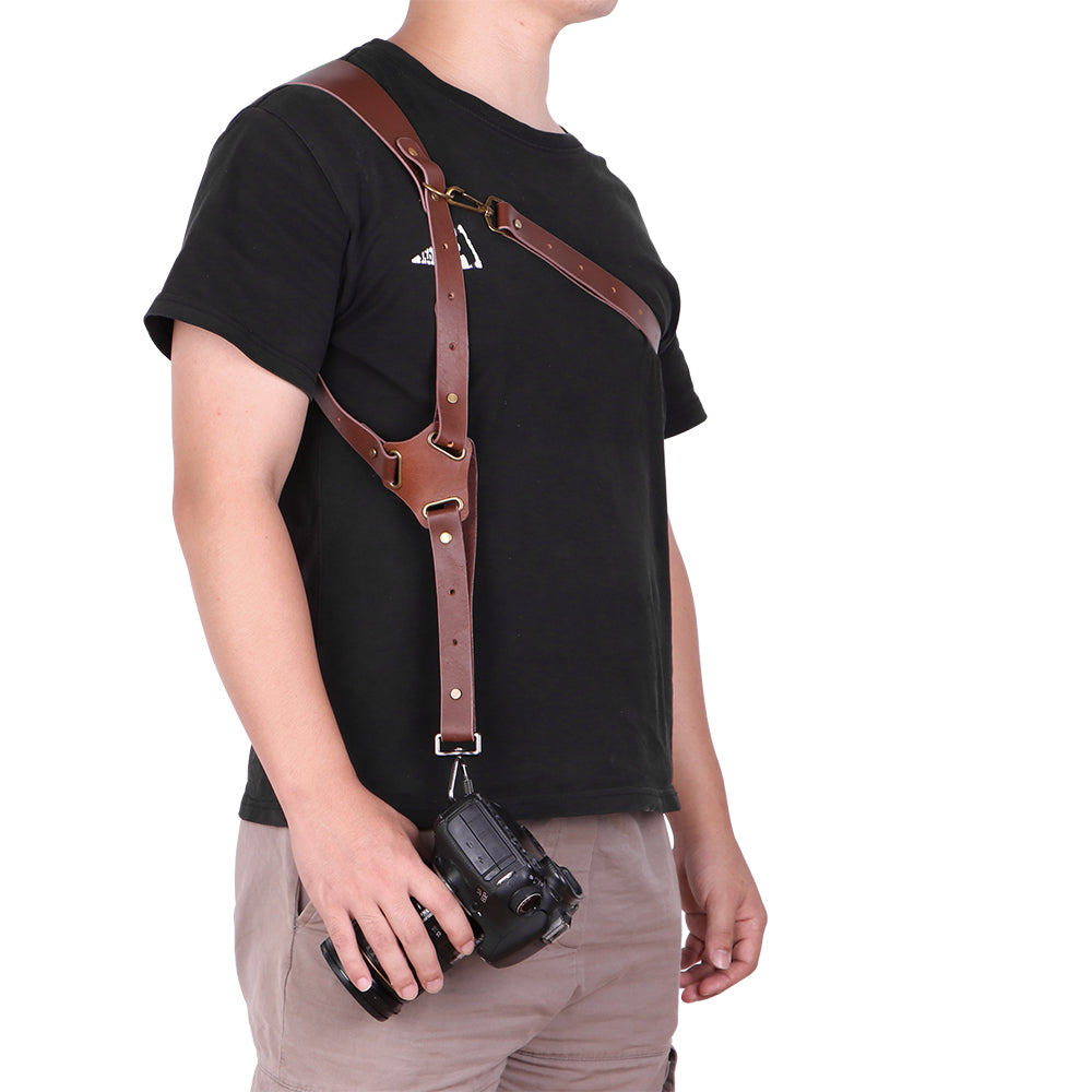 Genuine Leather Camera Shoulder Strap Adjustable - Craze Trends