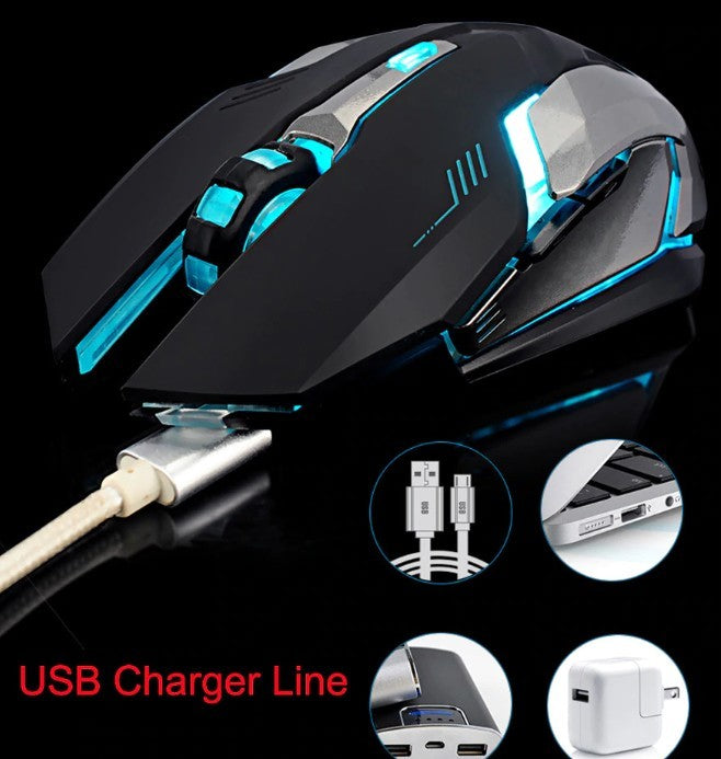 Ninja Dragon Stealth 7 Wireless Silent LED Gaming Mouse - Craze Trends