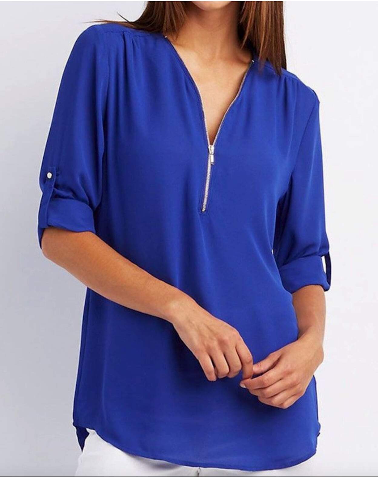 Womens V Neck Blouse - Craze Trends