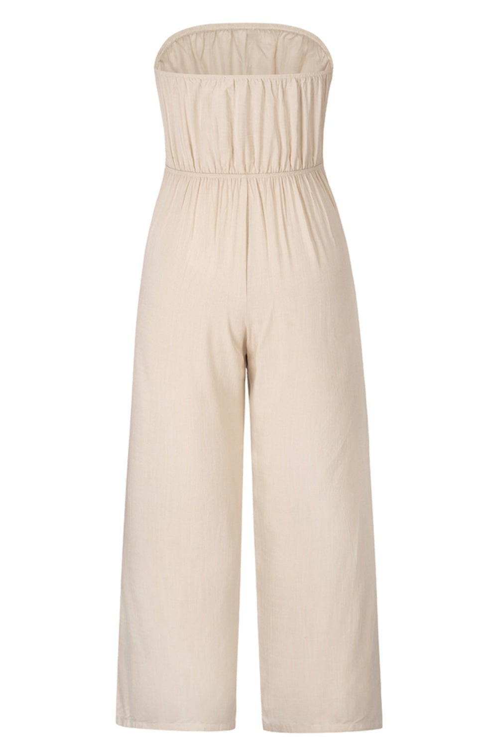 Tied Cutout Tube Wide Leg Jumpsuit - Craze Trends