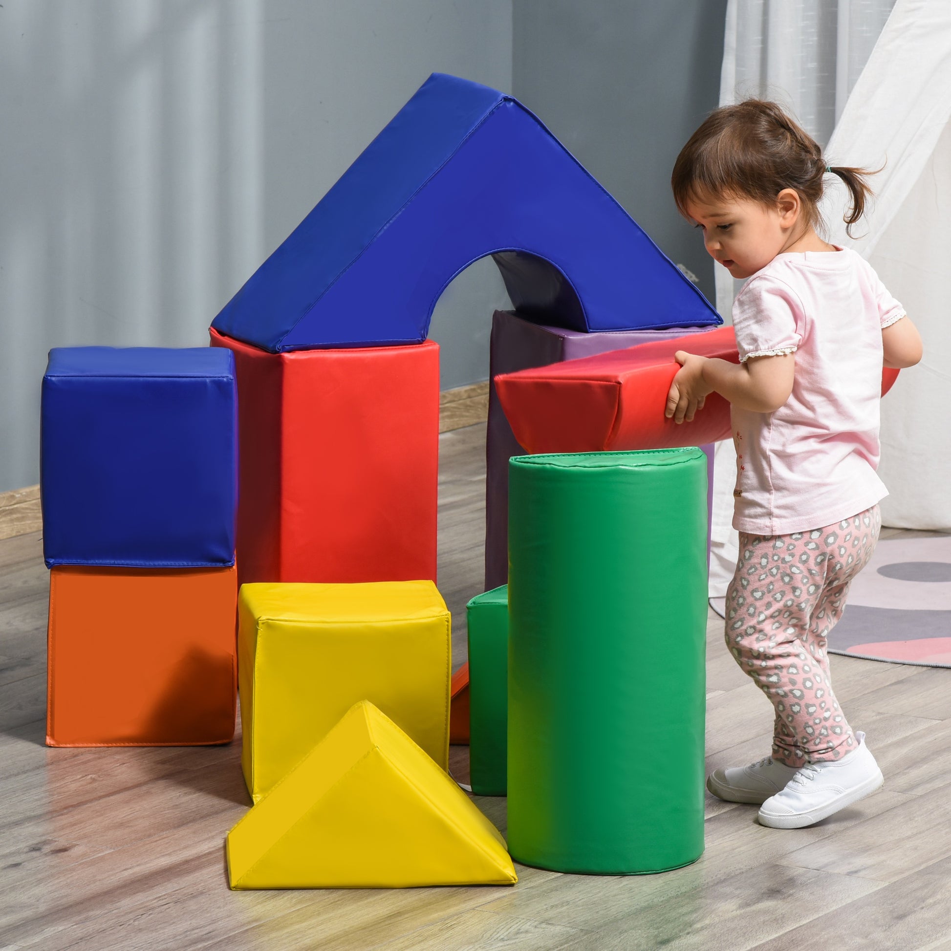 Soozier 11 Piece Soft Play Blocks Kids Climb and Crawl Gym Toy Foam - Craze Trends