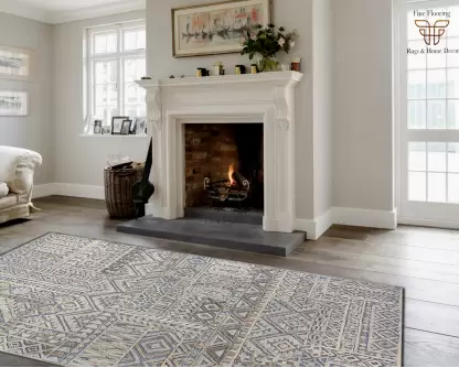 Beige Wool Area Rug  (5 cm, X 8 cm, Rectangle) - Craze Trends