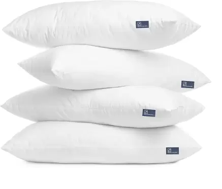 White Microfibre Solid Sleeping Pillow Pack of 4 - Craze Trends