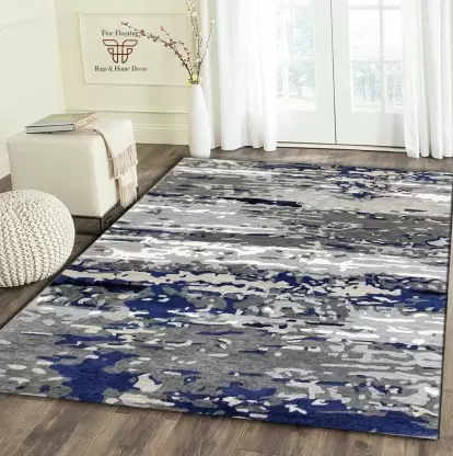 Multicolor Wool Area Rug  (5 cm, X 8 cm, Rectangle) - Craze Trends