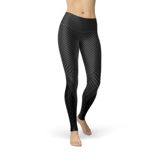 Womens Carbon Fiber Sports Leggings - Craze Trends