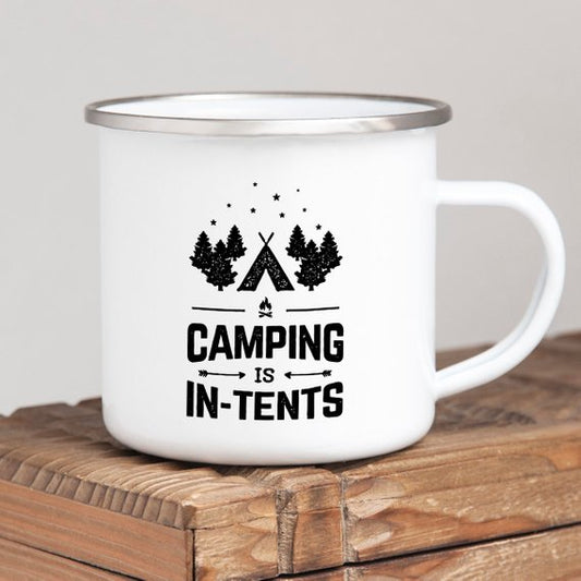 Camping Mug Enamel Mug Campfire Mug Camping is - Craze Trends