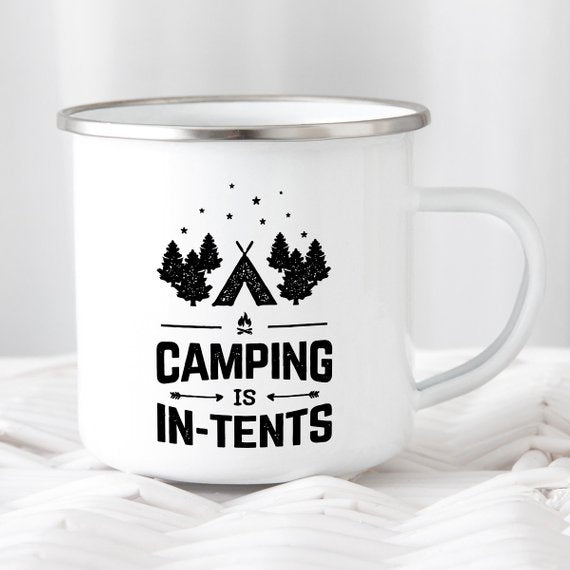 Camping Mug Enamel Mug Campfire Mug Camping is - Craze Trends