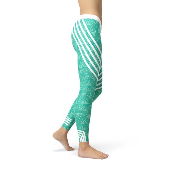 Turquoise Sports Leggings - Craze Trends