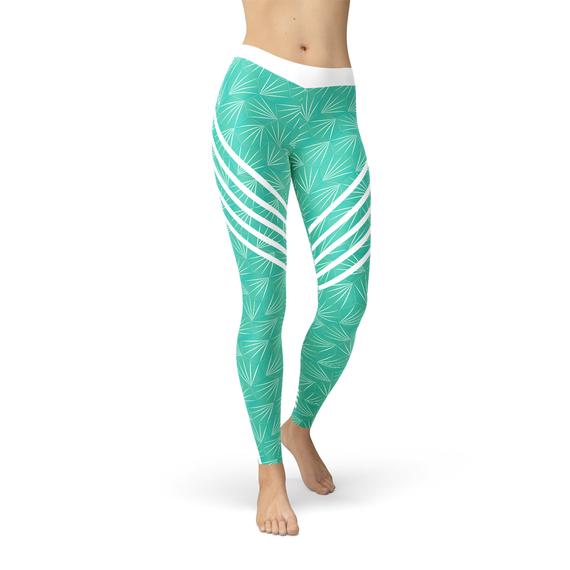 Turquoise Sports Leggings - Craze Trends