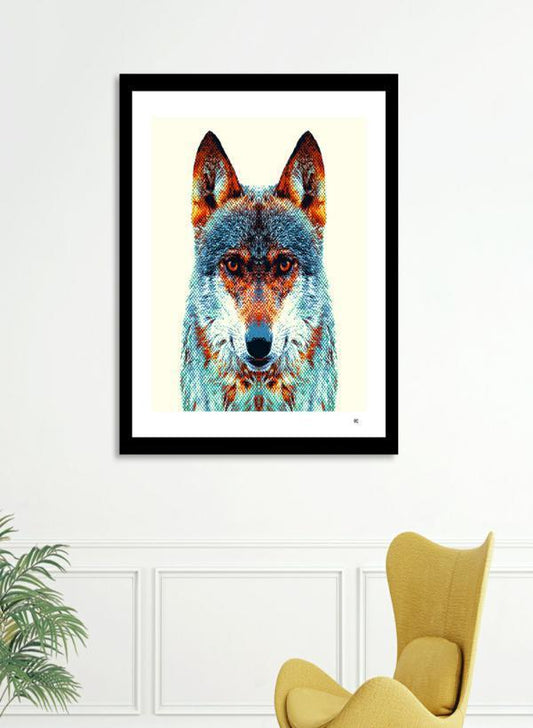 Wolf - Colorful Animals  Frame - Craze Trends