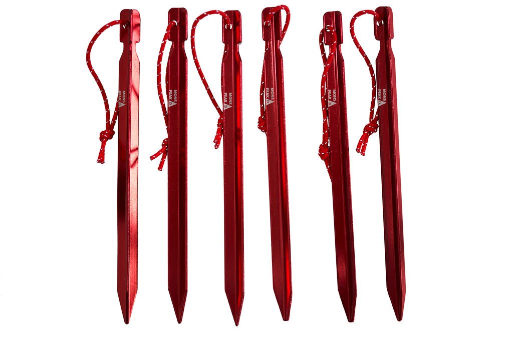 Tent Stakes, Y HA 7075 Al, (6 Pack) - Craze Trends