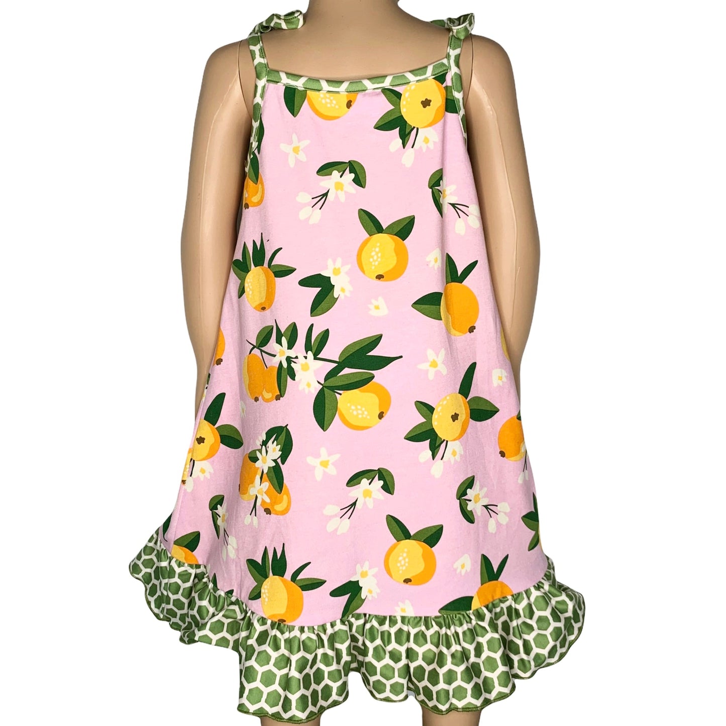 AnnLoren Big Little Girls Pretty as a Peach Pink Spaghetti Strap Dress - Craze Trends