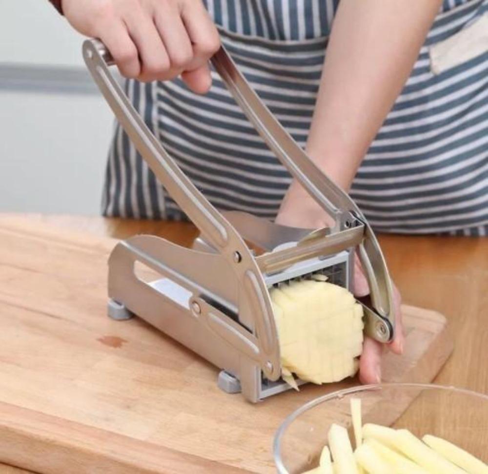 Stainless Steel French Fries and Potato Cutter with 2 Different Blades - Craze Trends