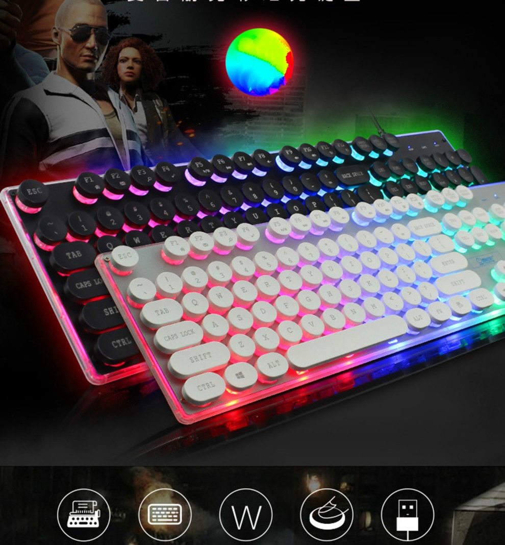 Dragon LED Backlight Gaming USB Wired Keyboard Mouse Set - Craze Trends