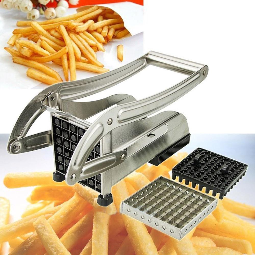 Stainless Steel French Fries and Potato Cutter with 2 Different Blades - Craze Trends