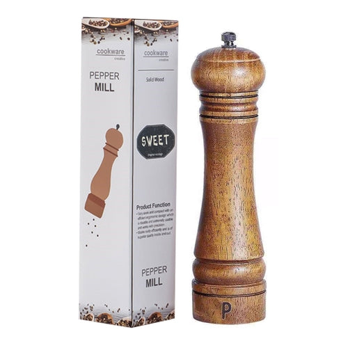 Cooking Salt and Pepper Grinder Hand Movement Wood Pepper Mill Kitchen - Craze Trends