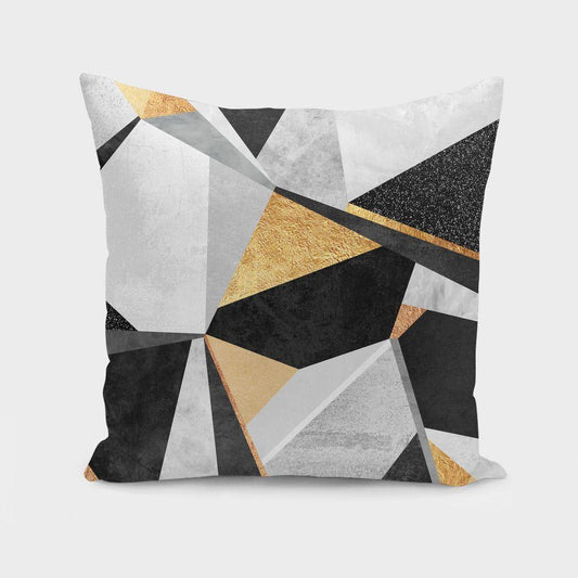 Geometry  Gold Cushion/Pillow - Craze Trends