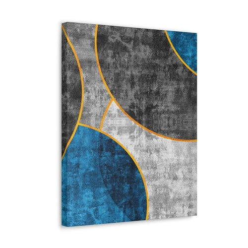 Wall Art Decor, Canvas Print Artwork, Blue Grey Design - Craze Trends