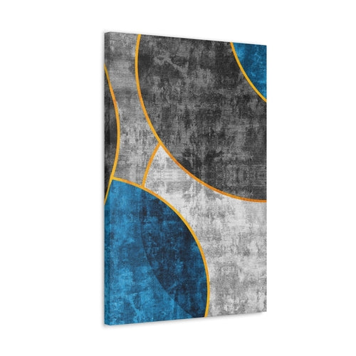 Wall Art Decor, Canvas Print Artwork, Blue Grey Design - Craze Trends