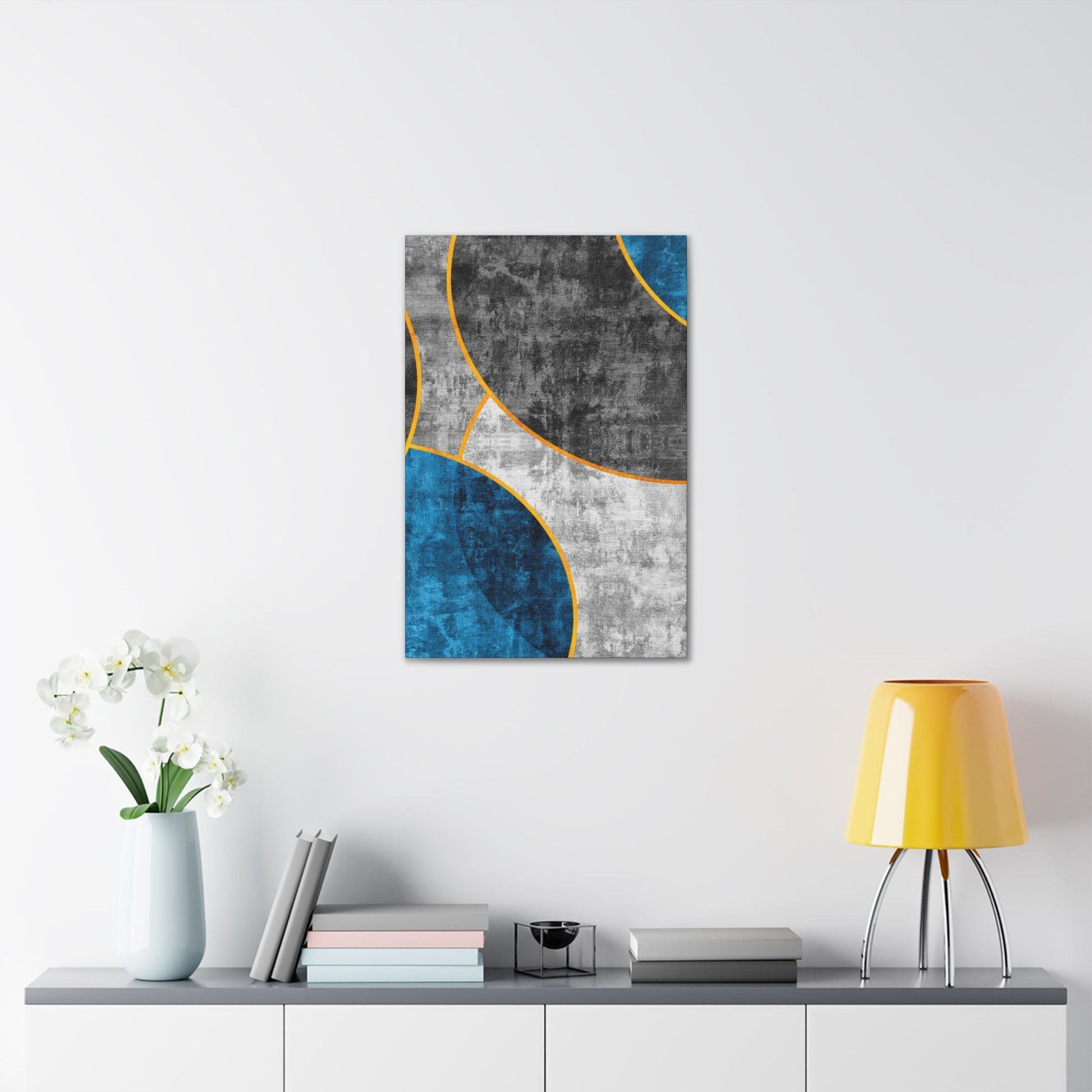 Wall Art Decor, Canvas Print Artwork, Blue Grey Design - Craze Trends