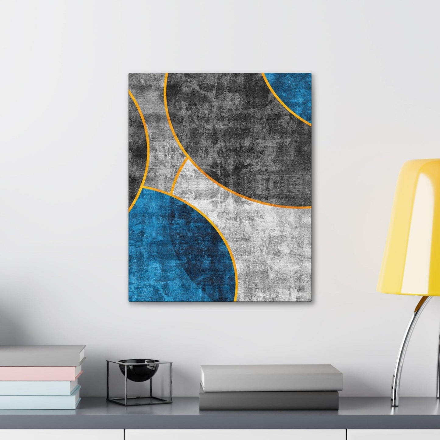 Wall Art Decor, Canvas Print Artwork, Blue Grey Design - Craze Trends